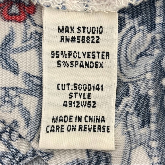 Max Studio Size Small Floral Print Boatneck Half Sleeve Jersey Shift Dress - Picture 5 of 8